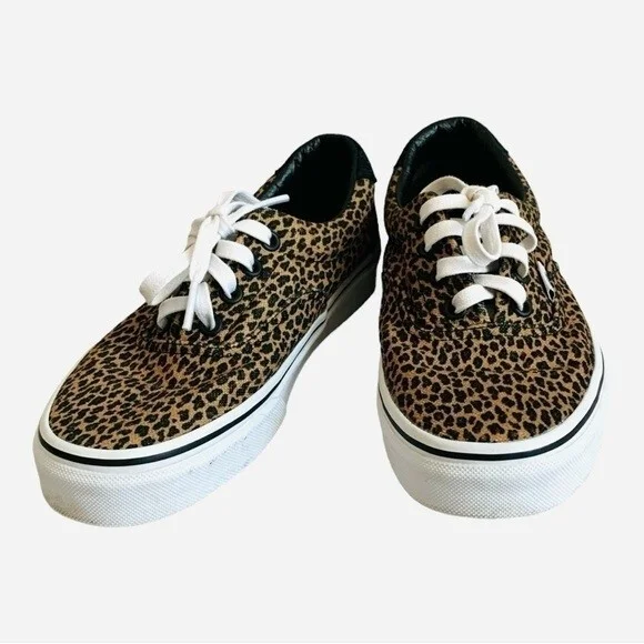 VANS Leopard Print White Brown Unisex Skate Sneakers Men’s Size 5 - Picture 5 of 10